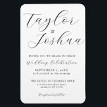 Íman Imagem de Convite para Casamento de Caligrafia Mod<br><div class="desc">Design minimalista moderno com belos planos de caligrafia! Procure a placa RSVP correspondente na mesma coleção!</div>