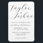 Íman Imagem de Convite para Casamento de Caligrafia Mod<br><div class="desc">Design minimalista moderno com belos planos de caligrafia! Procure a placa RSVP correspondente na mesma coleção!</div>