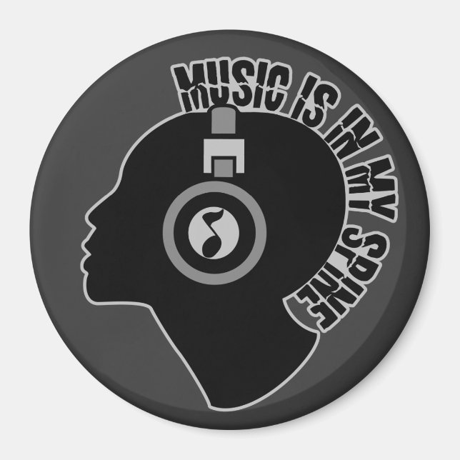 Íman Imagem de cores personalizadas de música (Frente)