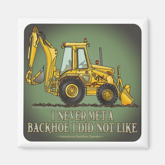 Íman Imagem de Cotação do Operador Backhoe (Frente)
