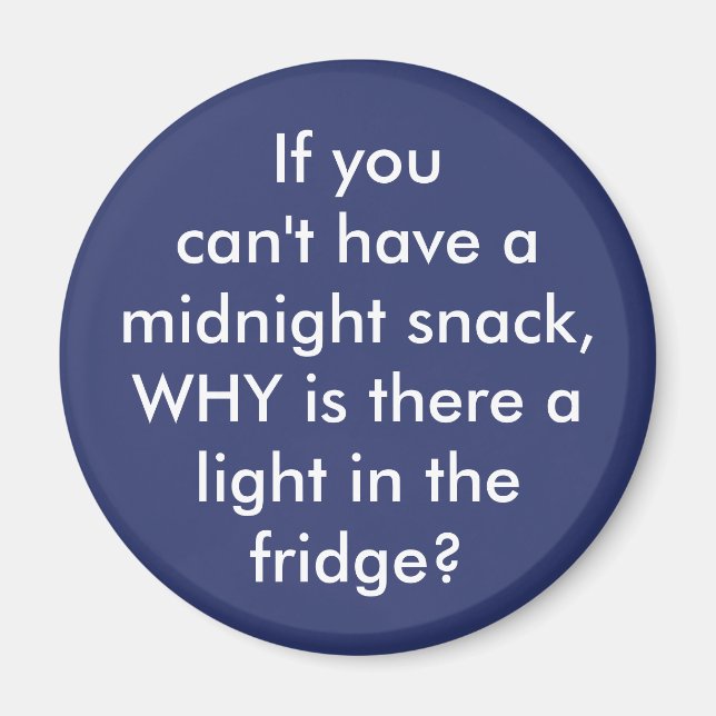 Íman Imagem de cozinha personalizada "Midnight Snack" e (Frente)