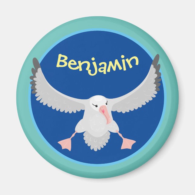 Íman Imagem de desenho animado de aves voadoras de alba (Frente)