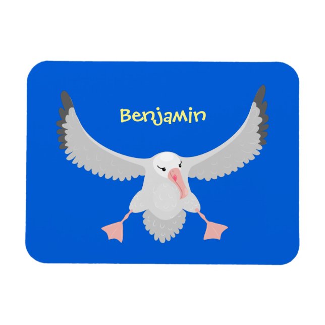 Íman Imagem de desenho animado de aves voadoras de alba (Horizontal)