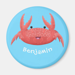 Íman Imagem de desenho animado de caranguejo vermelho-b
