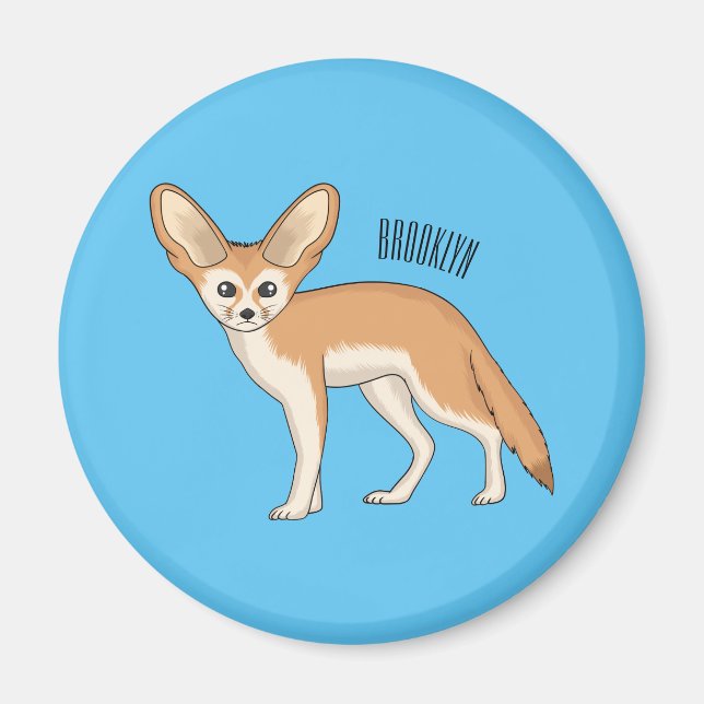 Íman Imagem de desenho animado de fennec fox (Frente)