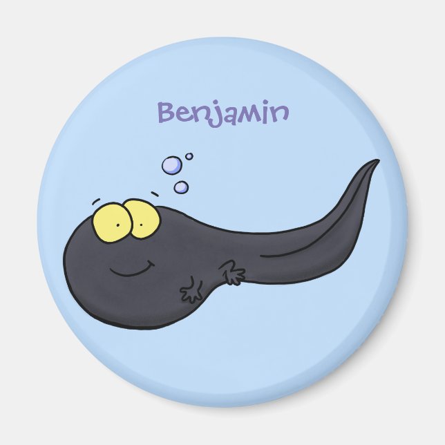 Íman Imagem de desenho animado de girino divertido (Frente)