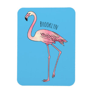 Íman Imagem de desenho animado de pássaro Flamingo
