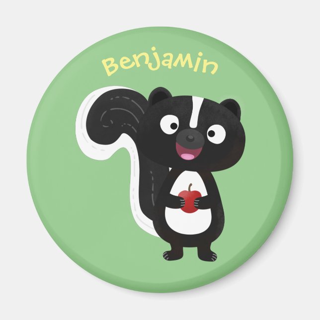 Íman Imagem de desenho animado de tronco feliz e bonito (Frente)