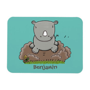 Íman Imagem de desenho animado do bebê rhino