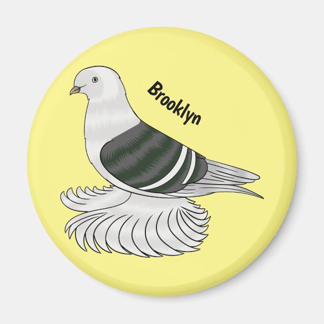 Íman Imagem de desenho animado do pombo-escudo-saxão (Frente)