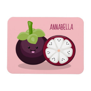 Íman Imagem de desenho animado roxo e bonito