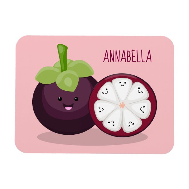 Íman Imagem de desenho animado roxo e bonito (Horizontal)