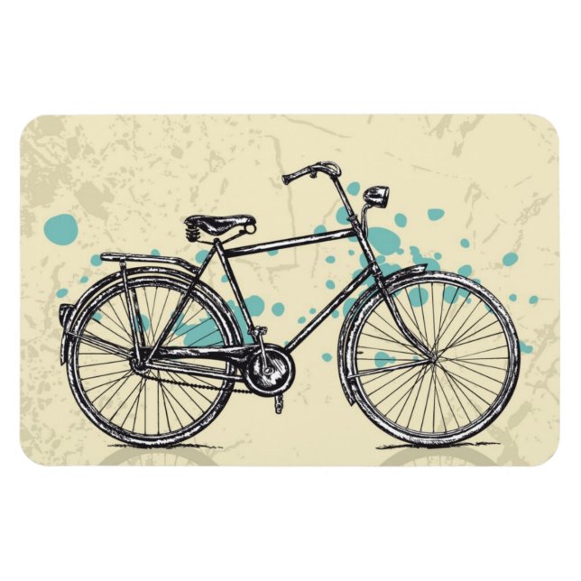 Íman Imagem de Desenho da Bicicleta Vintage (Horizontal)