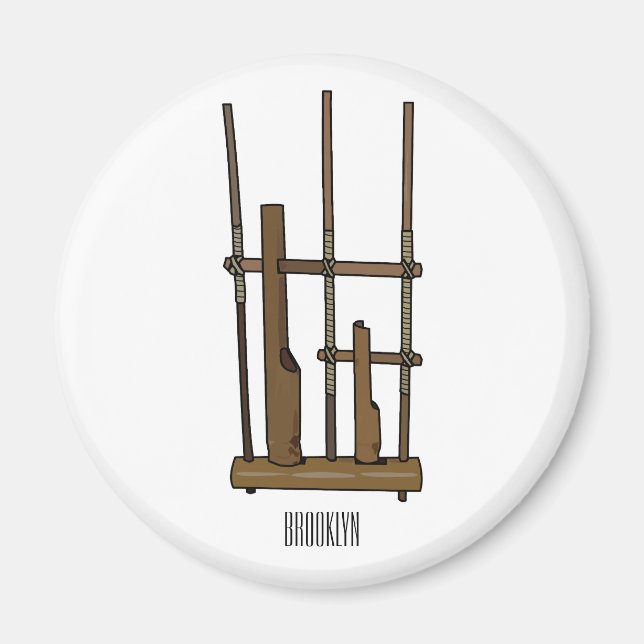Íman Imagem de desenhos angklung (Frente)
