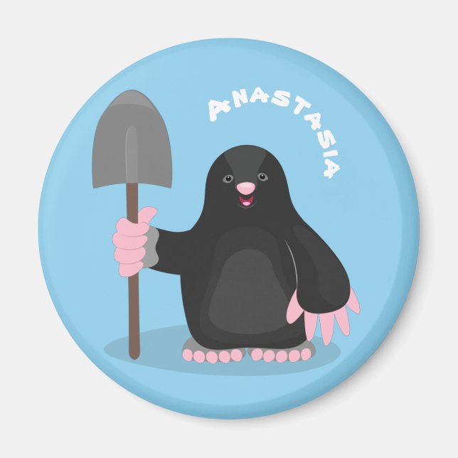 Íman Imagem de desenhos animados alegres e bonitos (Frente)