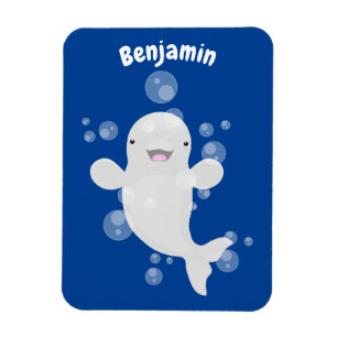 Íman Imagem de desenhos animados das bolhas de baleia-b