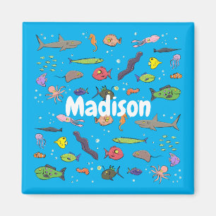 Íman Imagem de desenhos animados das criaturas do mar