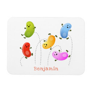 Íman Imagem de desenhos animados de gellybeans felizes