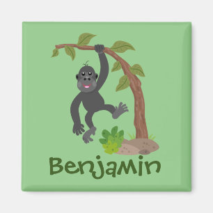 Íman Imagem de desenhos animados de gorila, um bebê fe