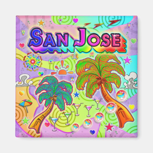 Íman Imagem de Destino de Férias San Jose (Frente)