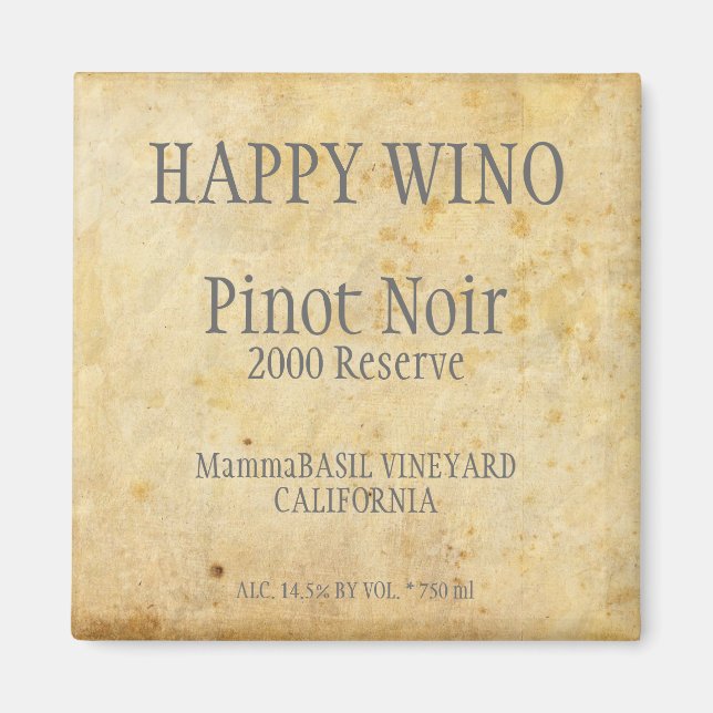 Íman Imagem de Etiqueta Pinot Noir (Frente)