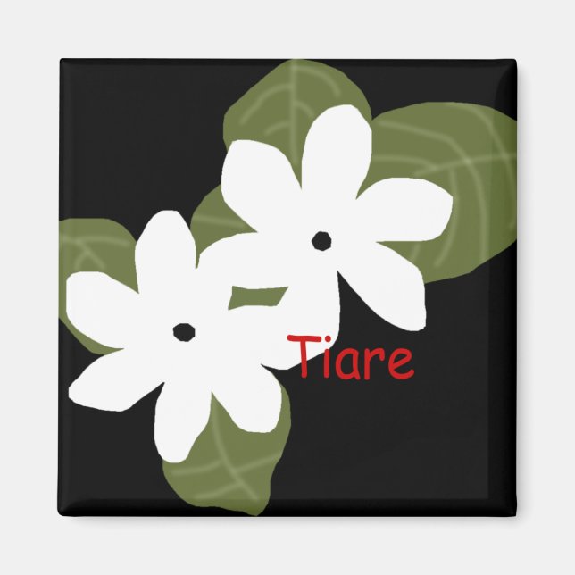 Íman Imagem de flores do Tiare Tahitian (Frente)