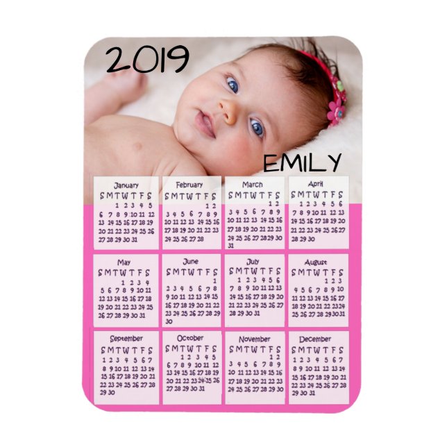 Íman Imagem de Foto do Calendário 2019 (Vertical)