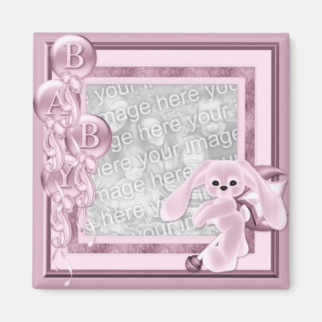 Íman Imagem de Foto Personalizada de Baby Girl KRW (Frente)