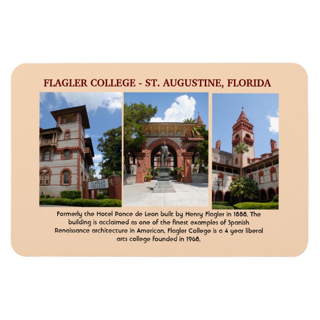 Íman Imagem de Fotografia Flexível do Flagler College (Horizontal)
