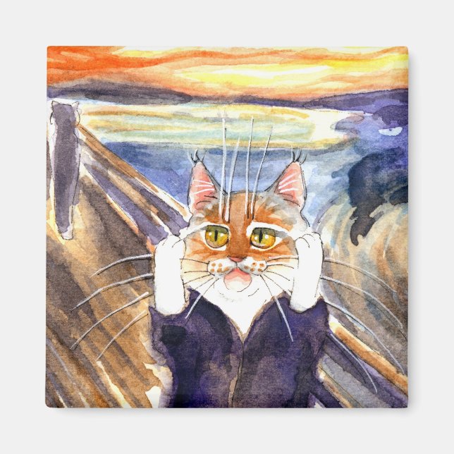 Íman Imagem de gato, Edvard Munch é o Gritar (Frente)
