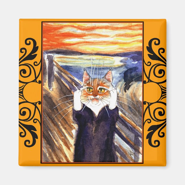 Íman Imagem de gato, Gritar de Edvard Munch (Frente)