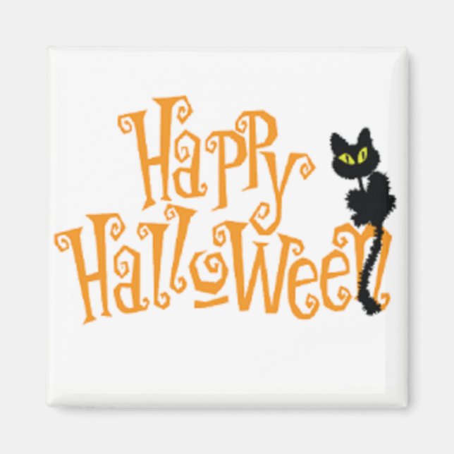 Íman Imagem de geladeira Feliz Halloween de 2" (Frente)