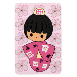 Íman Imagem de Kawaii Kokeshi Doll