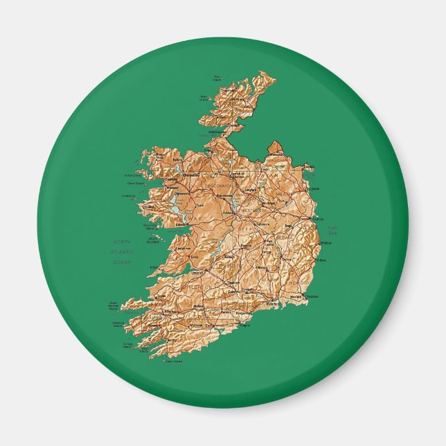 Íman Imagem de Mapa da Irlanda (Frente)