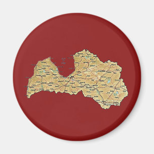 Íman Imagem de Mapa da Letónia
