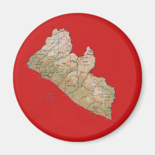 Íman Imagem de Mapa da Libéria