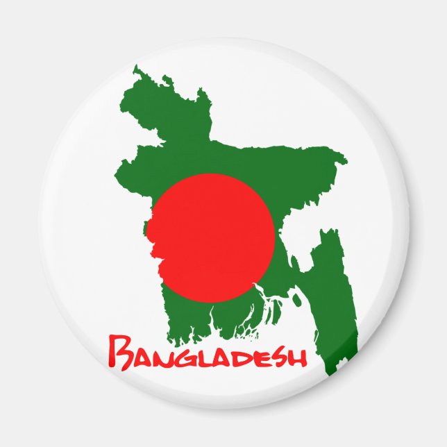 Íman Imagem de Mapa de Bangladesh (Frente)