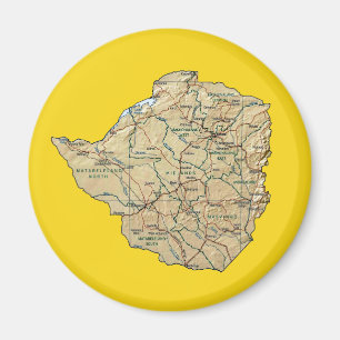 Íman Imagem de Mapa do Zimbabué