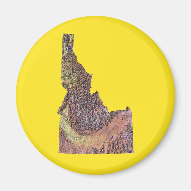 Íman Imagem de Mapa Idaho (Frente)