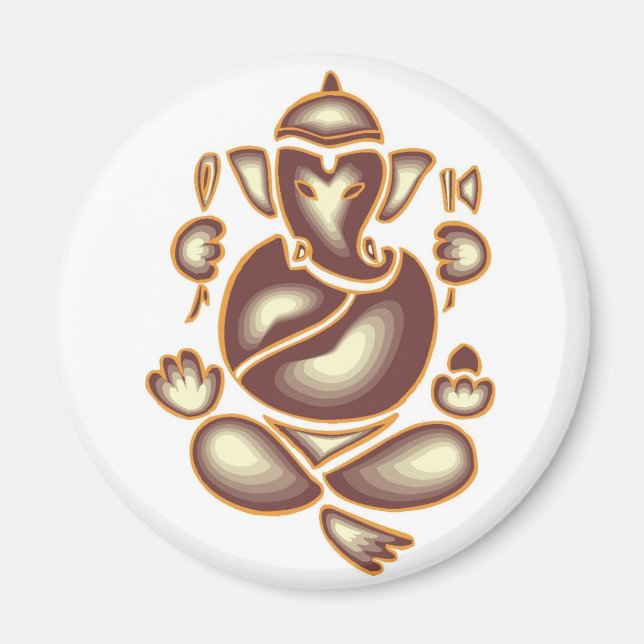 Íman Imagem de Meditação de Elefantes Índia (Frente)