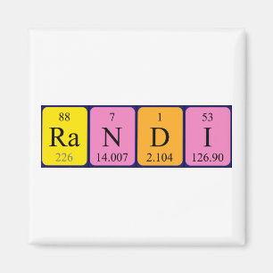 Íman Imagem de mesa periódica Randi