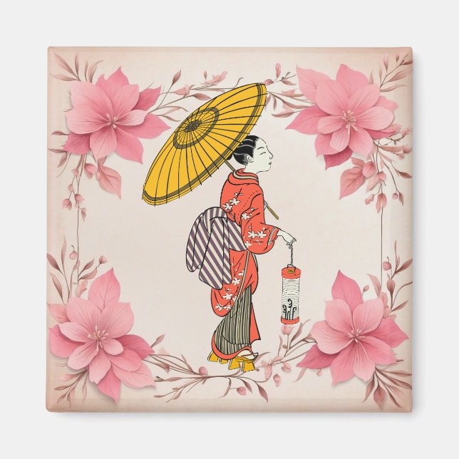 Íman Imagem de Mulher Asiática (Frente)