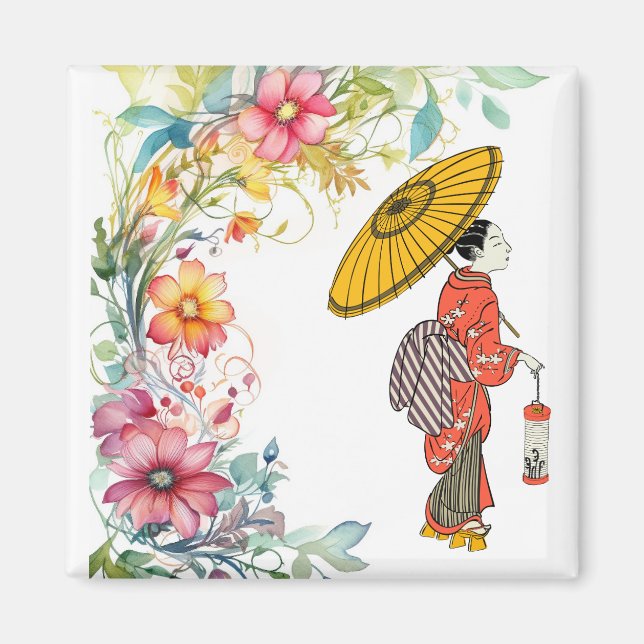 Íman Imagem de Mulher Asiática (Frente)