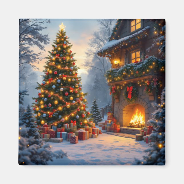 Íman Imagem de Natal ao ar livre (Frente)