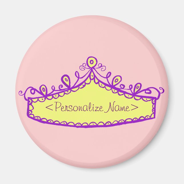 Íman Imagem de Nome Personalizado da Princesa Tiara Ama (Frente)
