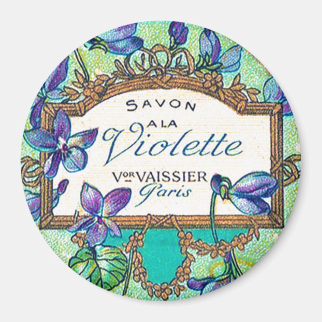 Íman Imagem de perfume de violeta em francês Vintage (Frente)
