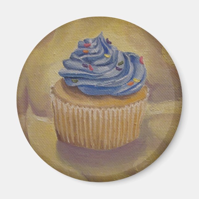 Íman Imagem de pintura cupcake (Frente)