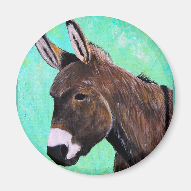 Íman Imagem de Pintura de Donkey (Frente)