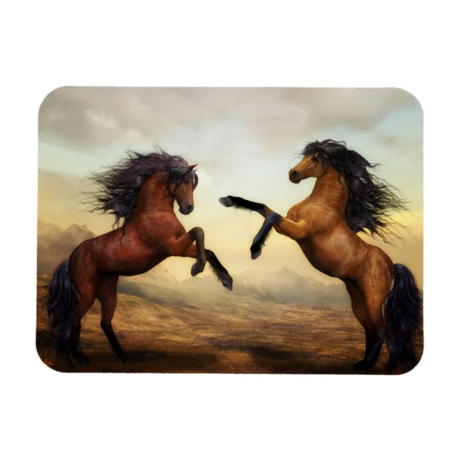 Íman Imagem de Pintura de Estalhões Dueling (Horizontal)