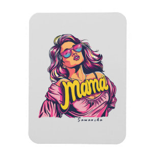 Íman Imagem de Pop de Arte (6) da Mãe Retro Personaliza